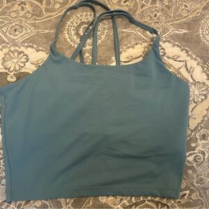 Blogilates Teal Strappy Tank